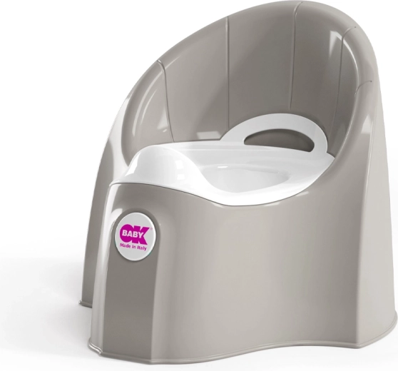 Ok Baby ergonomisch potje Pasha met uitneembare binnenbak, grijs