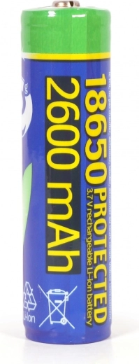 Li-ion accu 18650 3,7 V 2600 mAh met bescherming