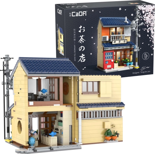 CaDA Japanse theehuis-bouwset met LED-verlichting, 1200 onderdelen