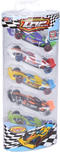 Metalen formulewagens 7,5 cm - 5 stuks