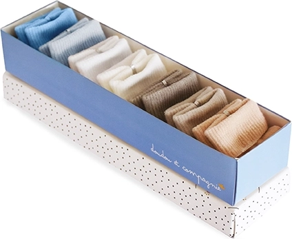 Doudou cadeauset sokjes voor een jongetje 0–6 maanden, 7 paar