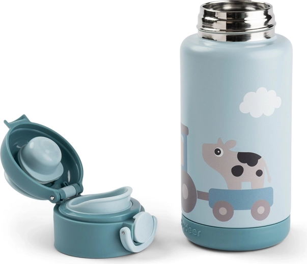 Done by Deer thermofles Tiny farm blauw 340 ml