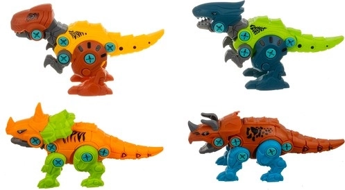 Vier dinosaurussen om te bouwen