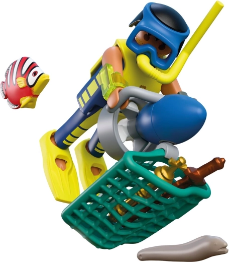 Uitrusting voor duiken en het verzamelen van schatten