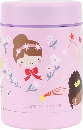 A Little Lovely Company geïsoleerde roestvrijstalen voedselcontainer met prinsessen