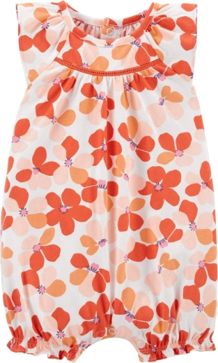 Zomerse romper voor meisjes met oranje bloemenpatroon CARTER'S