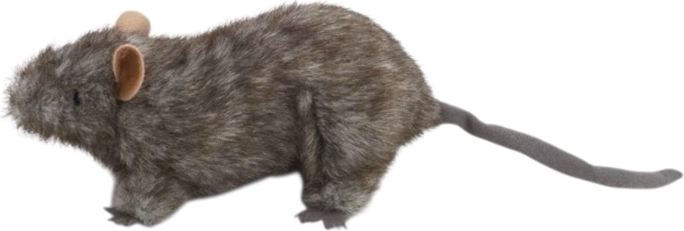 Grijze pluche muis 12 cm