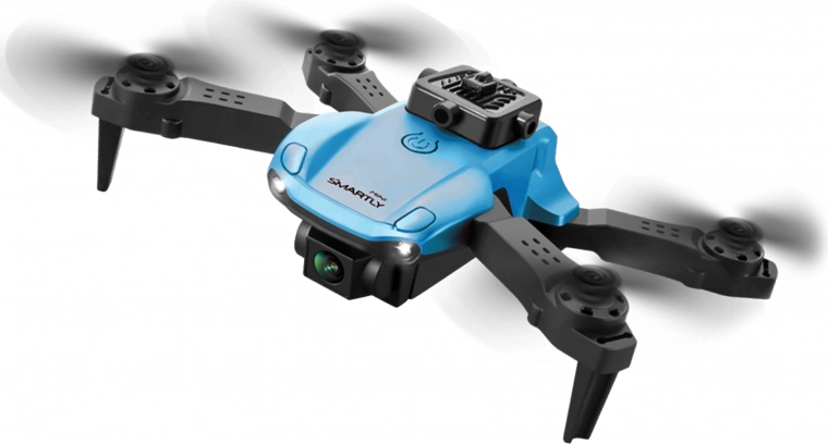 Mini opvouwbare RC-drone zonder camera SMARTLY, blauw
