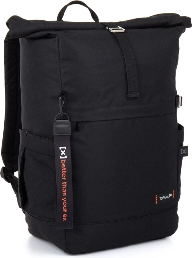 Zwarte rolltop-rugzak Topgal X Ezra
