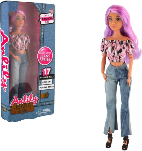 Anlily scharnierende modepop in denim outfit 30 cm