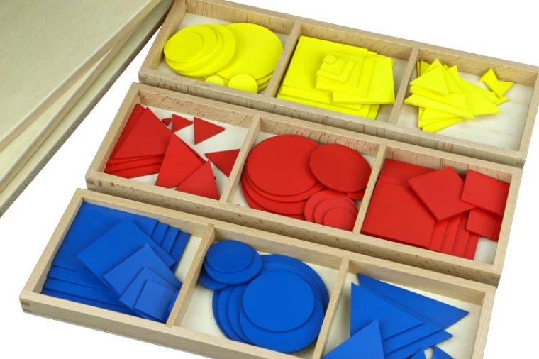 3 soorten vormen met een vloeiende groottegradatie