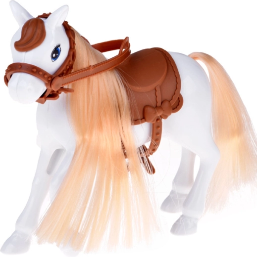 Paard met zadel en hoofdstel