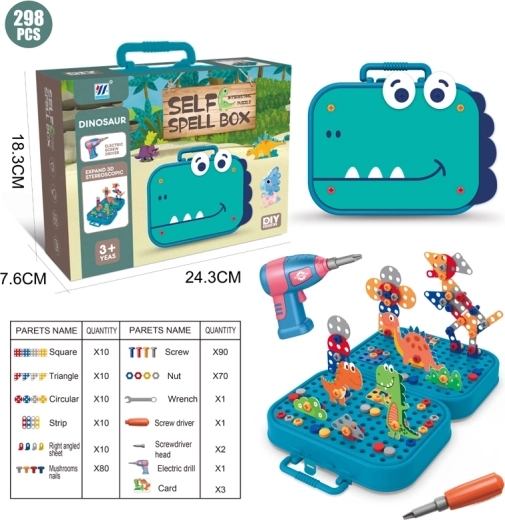 Schroefpuzzel bouwset Dino 298 stukjes