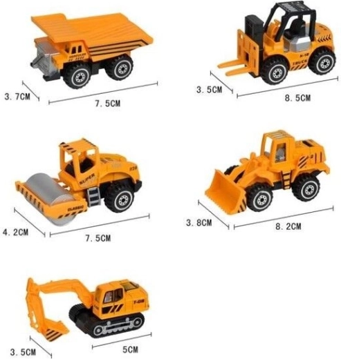 5 bouwmachines in één set