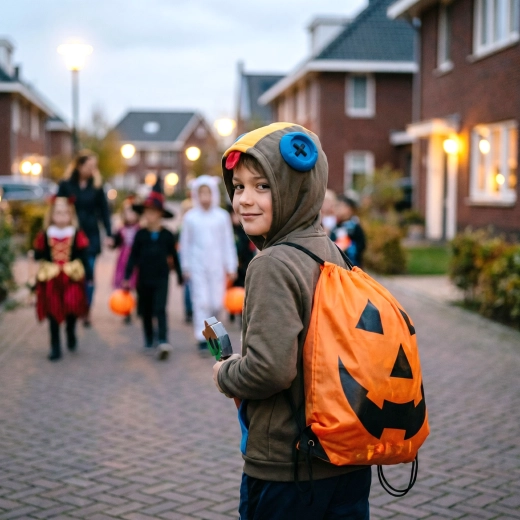 Halloween-rugzakje met pompoenmotief