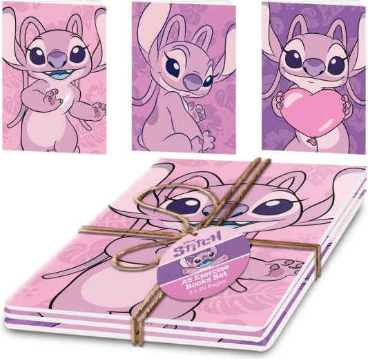 Lilo & Stitch set schriften A5 Angel (3 stuks)