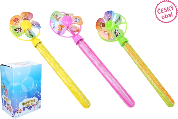 Bellenblaas met windmolentje 76 ml, 34 cm – Tsjechische verpakking