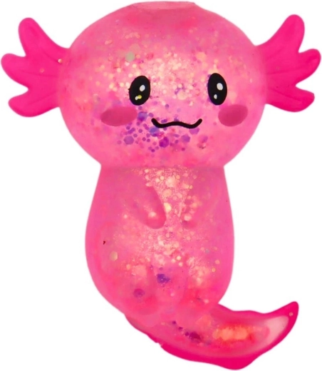 Schattige axolotl in verschillende kleuren