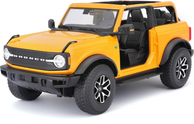 Maisto Ford Bronco Badlands oranje model 1:18 zonder deuren
