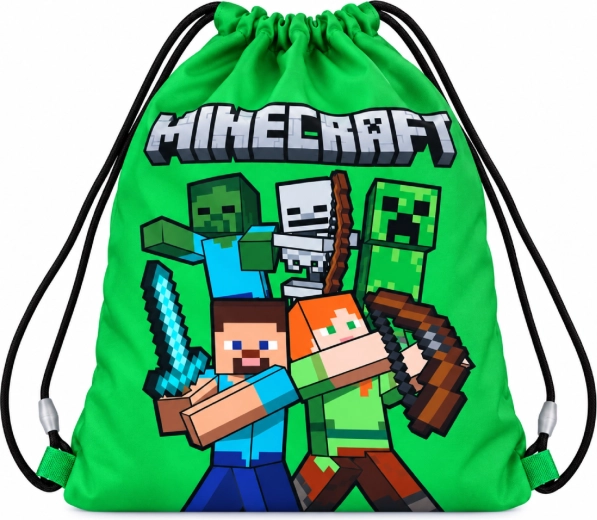 Groene Minecraft gymtas voor kinderen