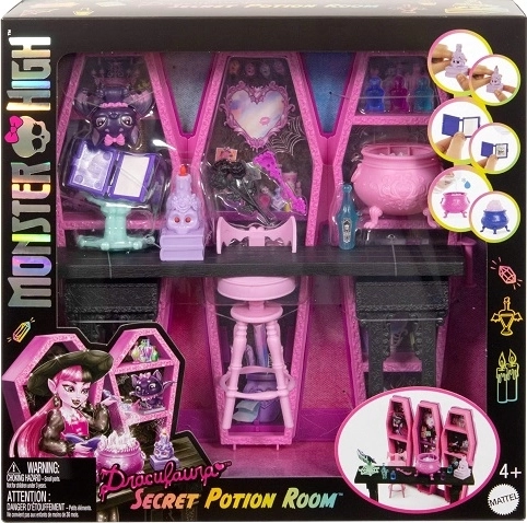 Monster High geheime kamer met drankjes van Draculaura en accessoires