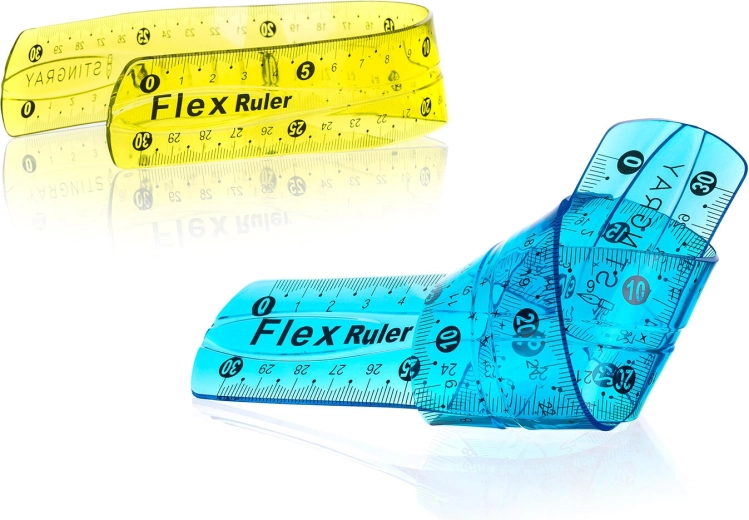 Stingray flexibel liniaal Flexi 30 cm mix kleuren