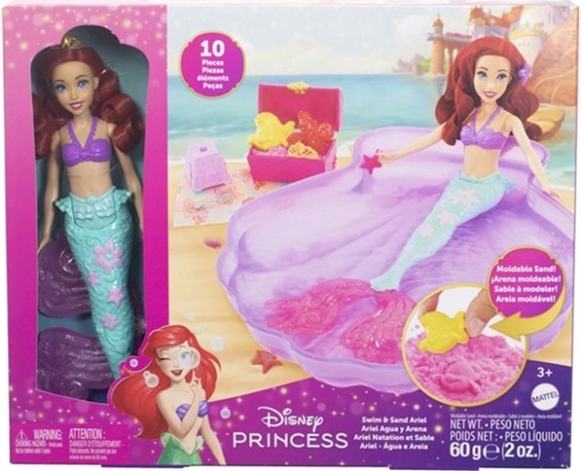 Disney Princess Ariel-pop met schelpvormig zwembadje en accessoires
