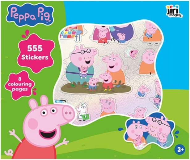 Peppa Pig creatieve set: 555 stickers en 8 kleurplaten