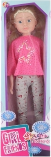 Lopende Pop Blondine 80 cm