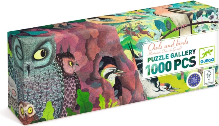 Djeco puzzel Uilen en vogels, 1000 stukjes