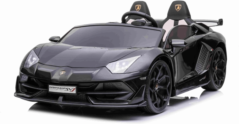 Elektrische kinderauto LAMBORGHINI Aventador SV, zwart, 12 V met afstandsbediening