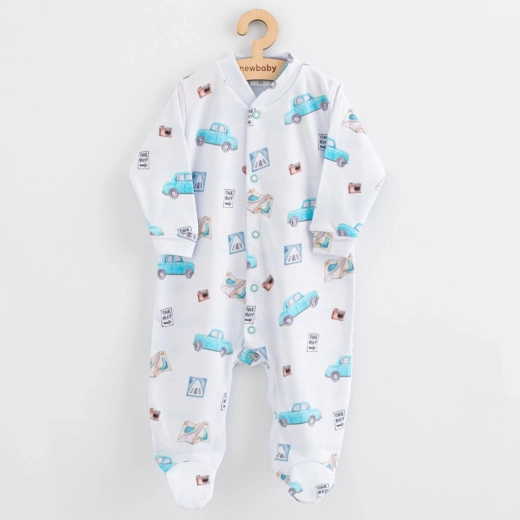 Baby-overall New Baby Classic II met autootjes, maat 62 (3–6 maanden)