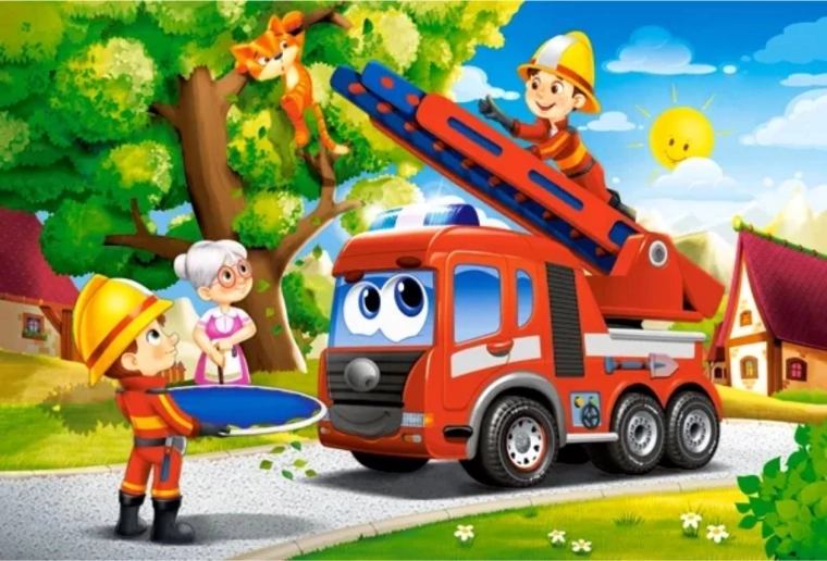 Castorland puzzel brandweerlieden in actie maxi 40 stukjes
