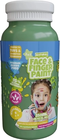 Boti Natural groene verf voor vingerverven en schminken 250 ml
