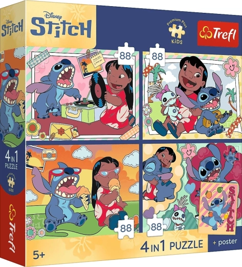 Puzzelen met Stitch is leuk