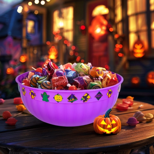 Halloweenkom fialová 30 × 12 cm
