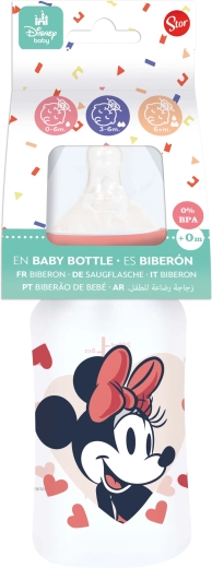 Babyfles MINNIE 240 ml met antikrampjessysteem