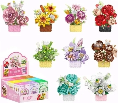 Creatieve bouwset met bloemen