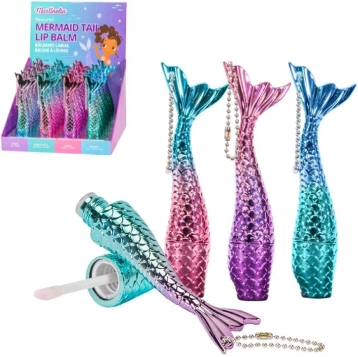 Lipgloss in zeemeerminnenstaart-hanger - 1 stuk