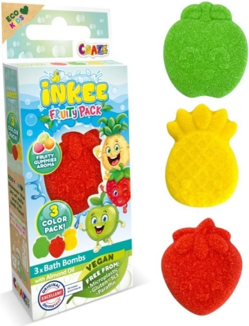 Inkee badbommetjes mini verpakking fruitige variaties