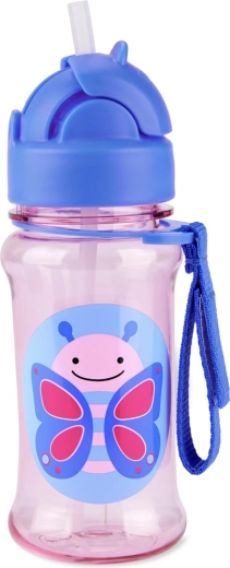 Skip Hop Zoo tritanfles met rietje 355 ml Vlinder