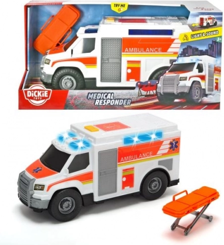 Ambulance met effecten en brancard 30 cm