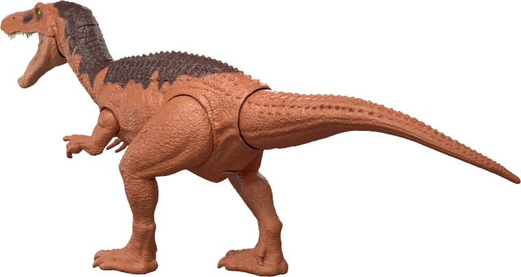 Krachtige brul en actiebeweging