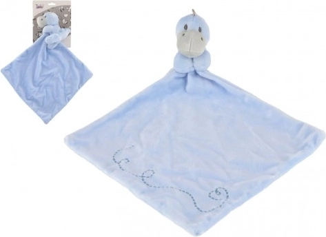 Pluchen knuffeldoekje dinosaurus blauw 24 × 24 cm