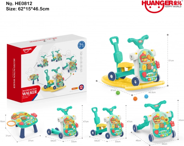 Interactieve kinderloopwagen en tafeltje 5-in-1