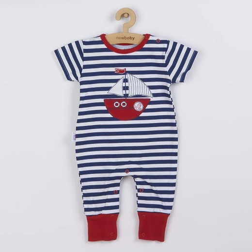 Jongens zomerromper van katoen NEW BABY Marine