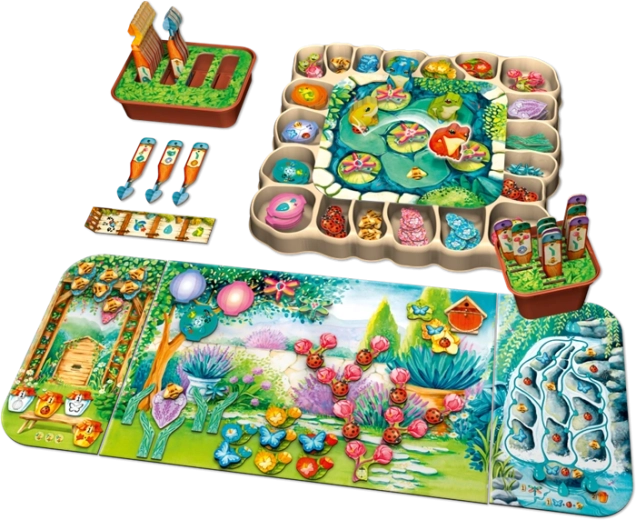 Bloeiende tuin vol leven