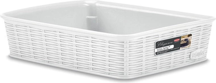 Mand Elegance wit 25 × 19,5 × 6 cm