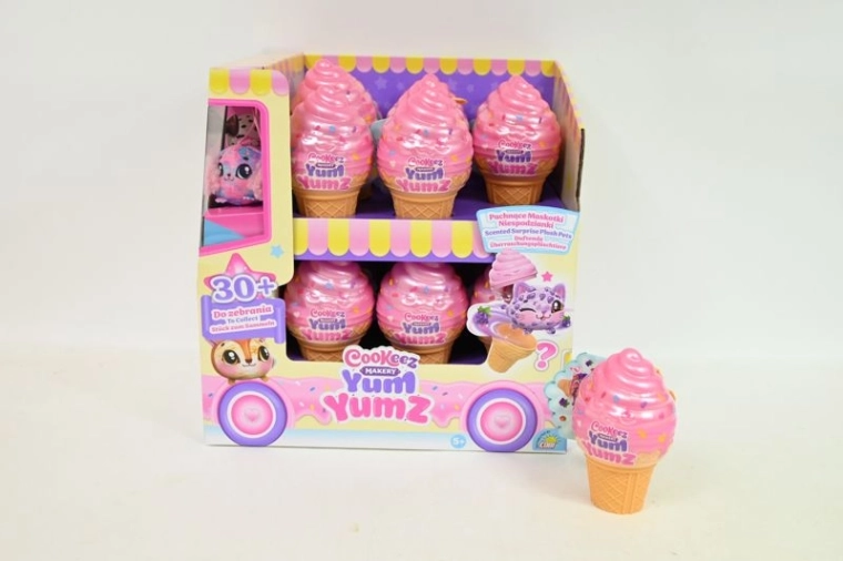 Cookeez Makery Yum Yumz geurige pluche knuffel in een hoorntje