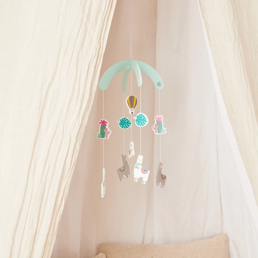 Rustgevend design met lama, ballon en cactussen